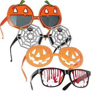 4-Piece Set of Costume Accessories, Halloween Glasses