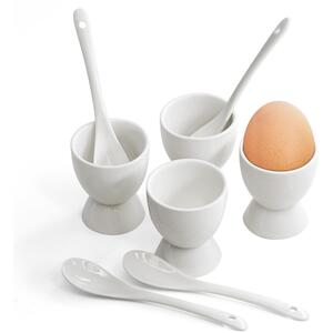 Breakfast Set 8 Piece Egg Cup Holders  Spoons