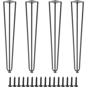 Set of 4 Black Hairpin Furniture Legs Industrial Design - DIY, Furniture
