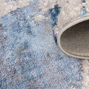 Smart Ritz Rugs Ritz Metallic Abstract Blue Living Area Rug