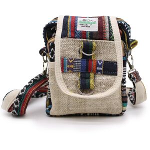 BodyCross Natural Hemp  Jhari Travel Bag Multicolor
