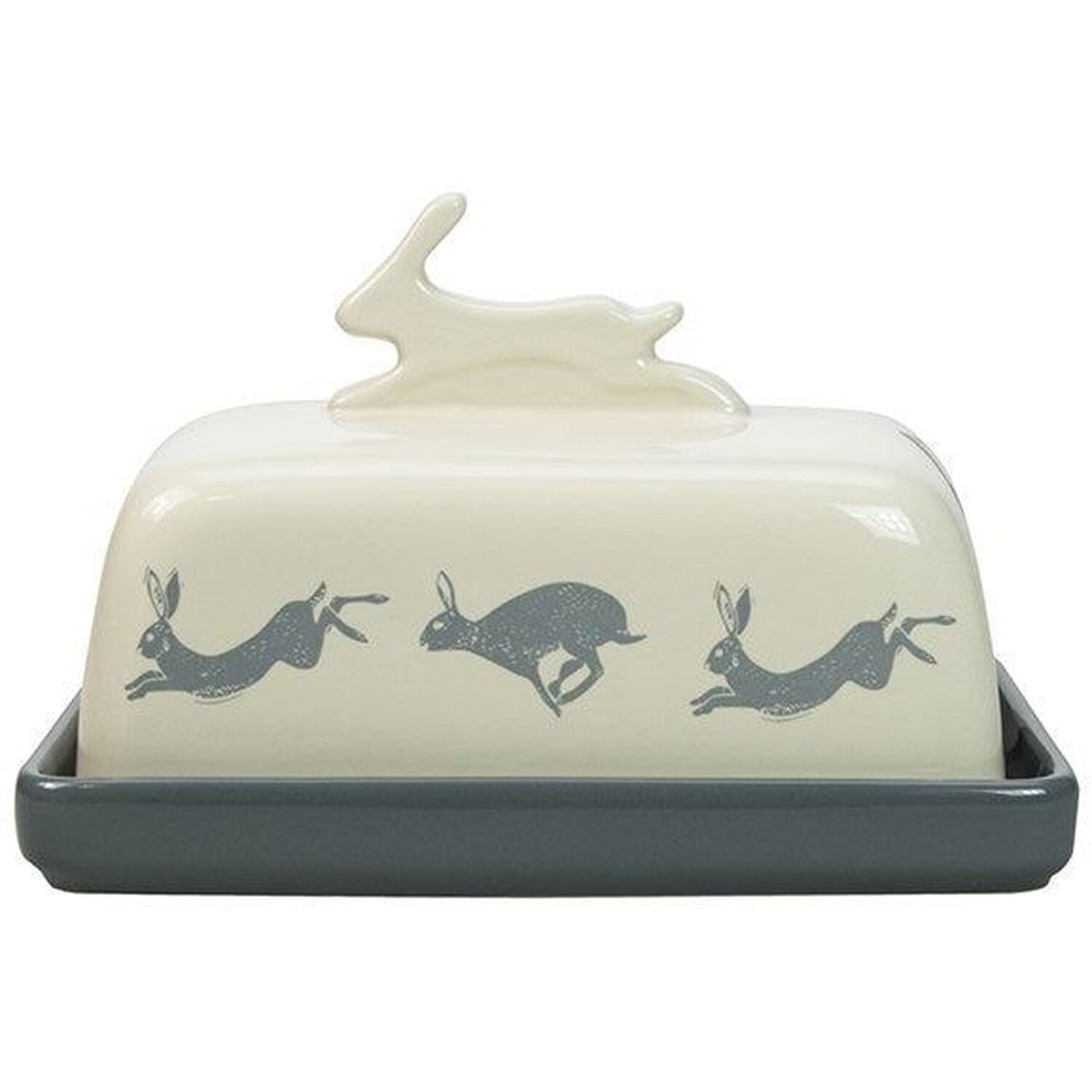 Image of Artisan Hare Butter Dish - Cream