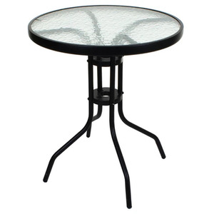 Tempered Glass Patio Table Metal Frame