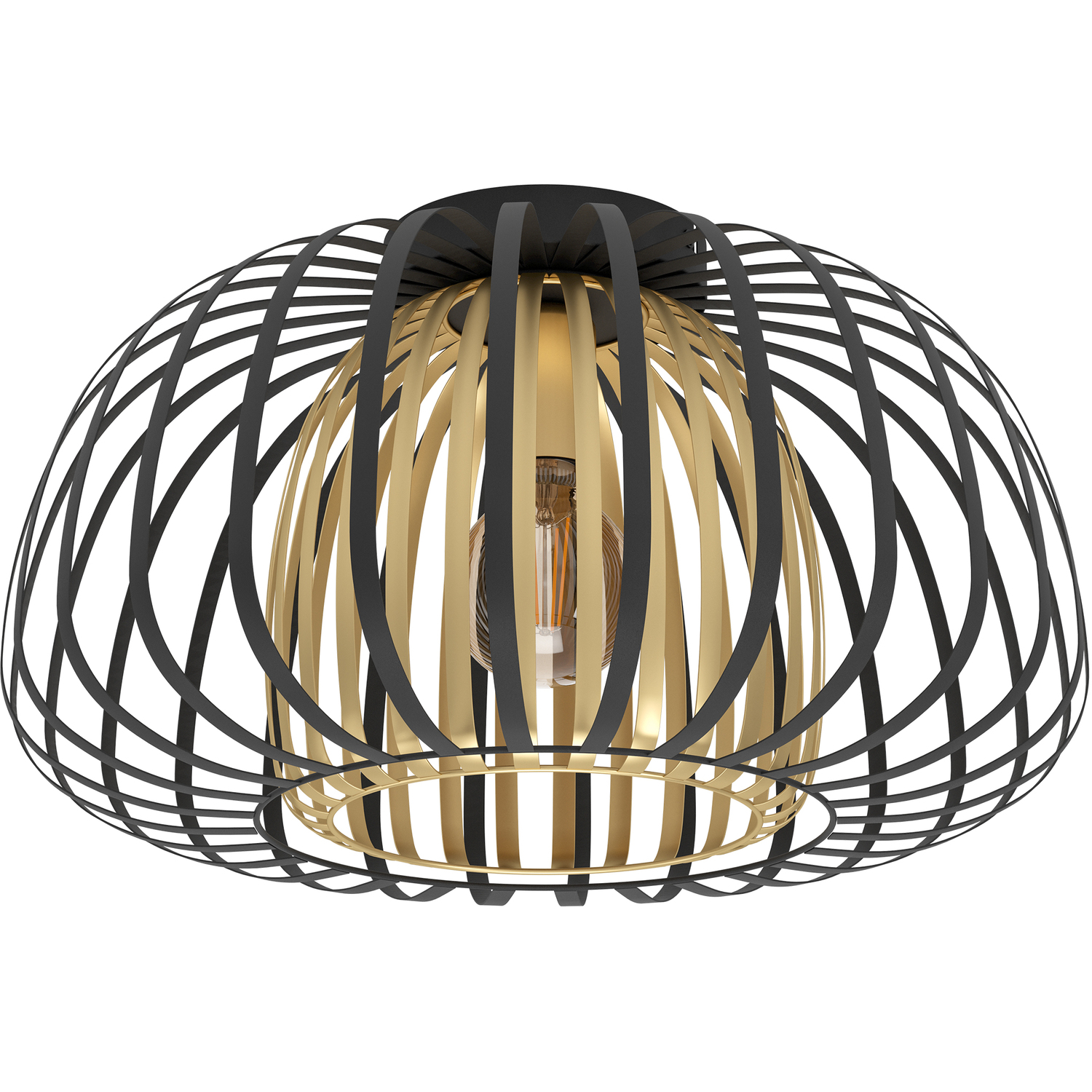EGLO Encinitos Black And Gold Modern Ceiling Light