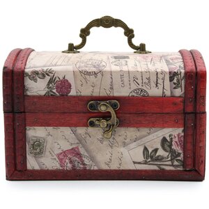 Vintage Colonial Rose Design Boxes Antique Style Trinket Gift Boxes