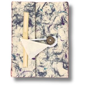 Mini Lokta Blue Cotton Notebook Eco Friendly Handcrafted