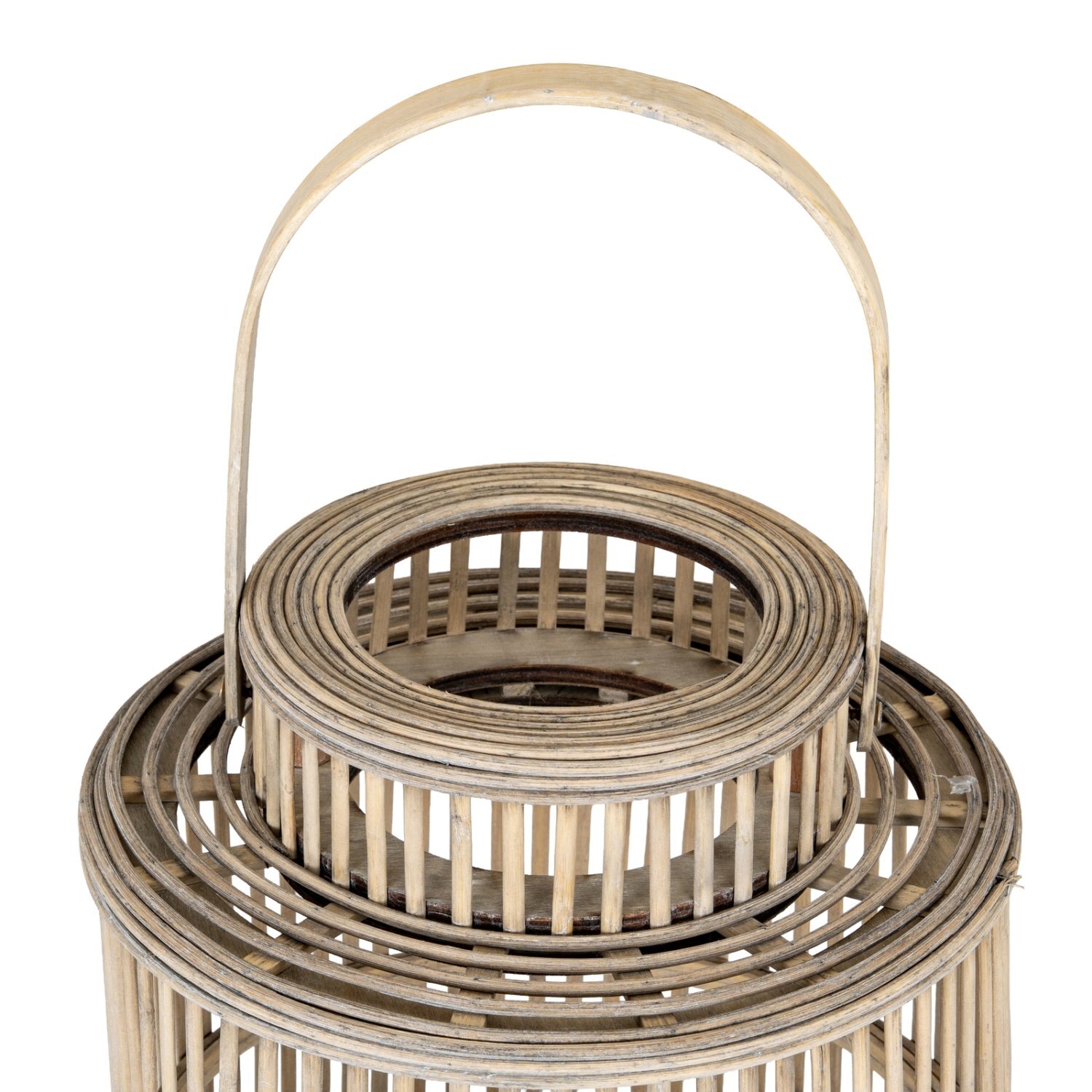 Image of Cylinder Wicker Lantern with Glass Holder&hellip;