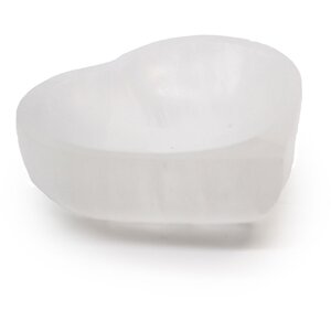 Selenite Heart Bowl 10cm Elegant Crystal Jewelry Storage