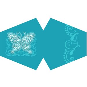 Reusable Blue Butterfly Fashion Face Covering for Adults - Stylish  Comfortable