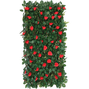 Expanding Red Rose Leaf Fence