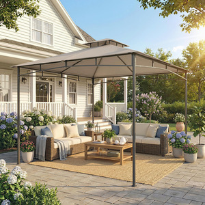 Outsunny 3 x 3 m Outdoor Garden Gazebo with 2-Tier Roof