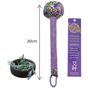 Lavender Wormwood Massage Hammer - Relaxing Bamboo Tapping Tool