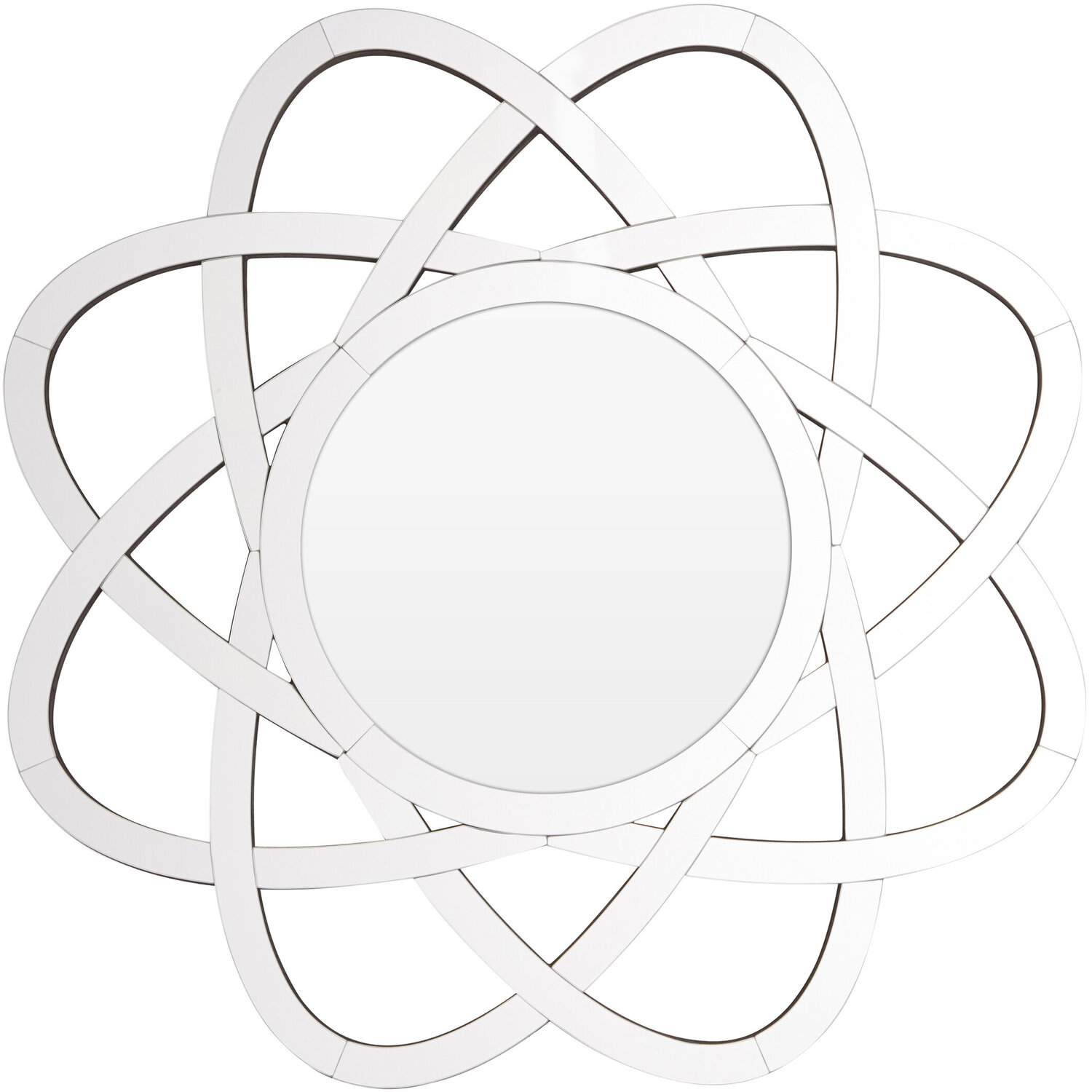 Helen Medium Gold Finish Oval Wall Mirror - Silver