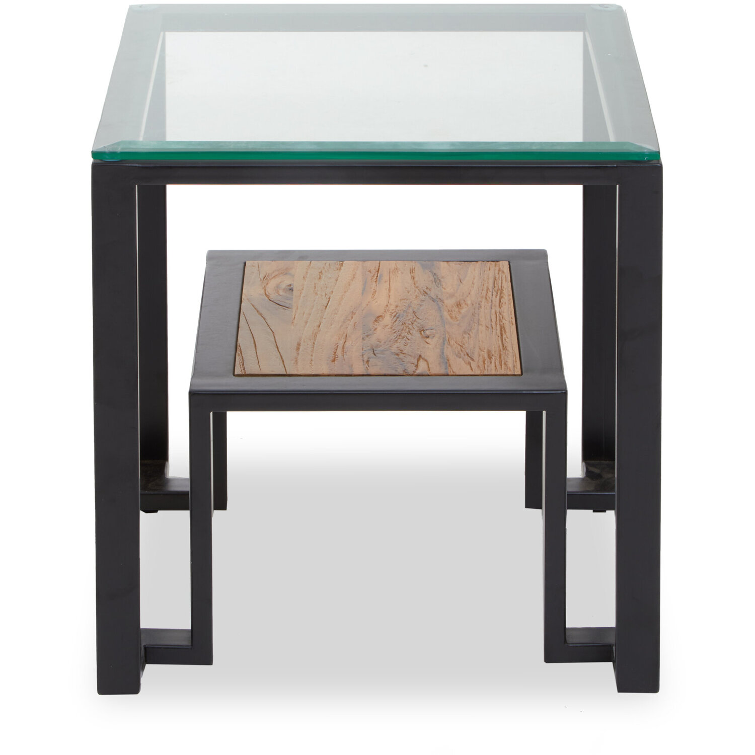 Fifty Five South Cibo Side Table With Shelf - Black