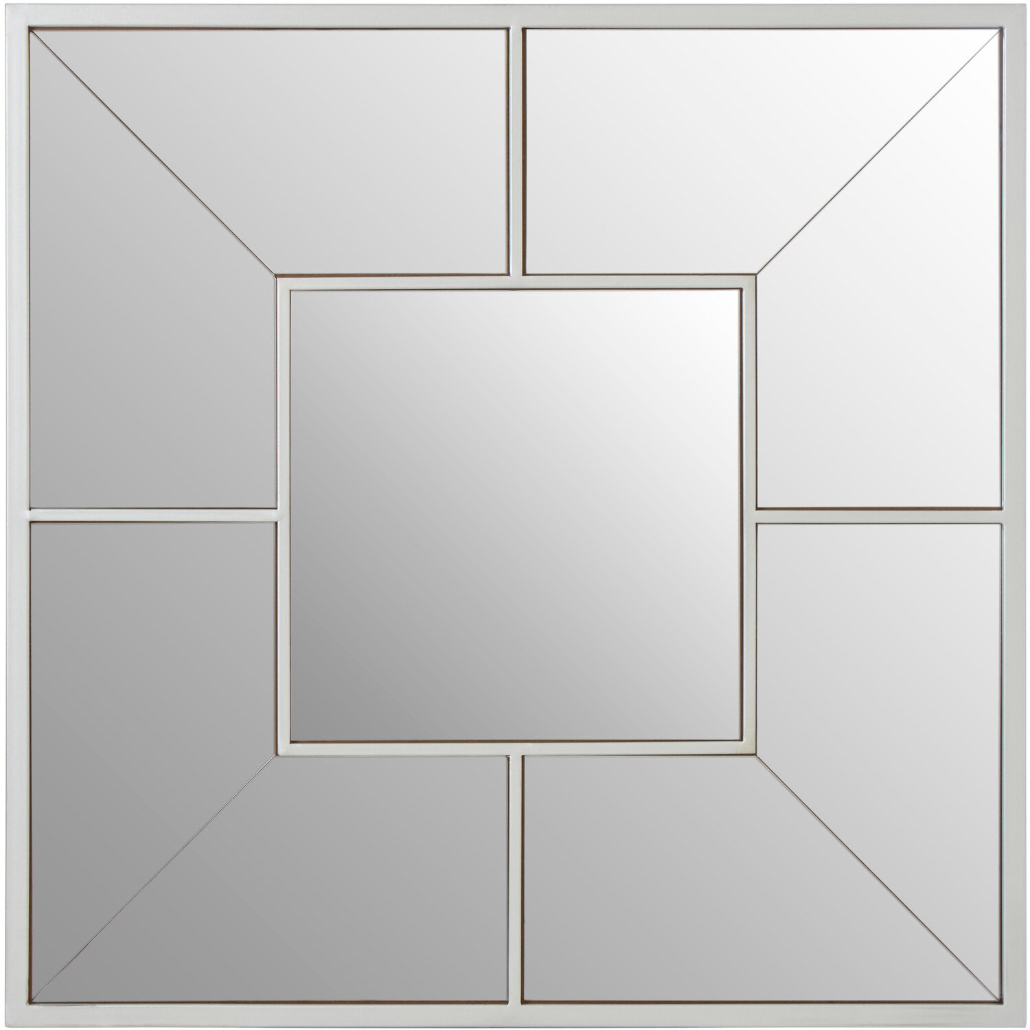 Glitzy Large Circular Wall Mirror - Silver