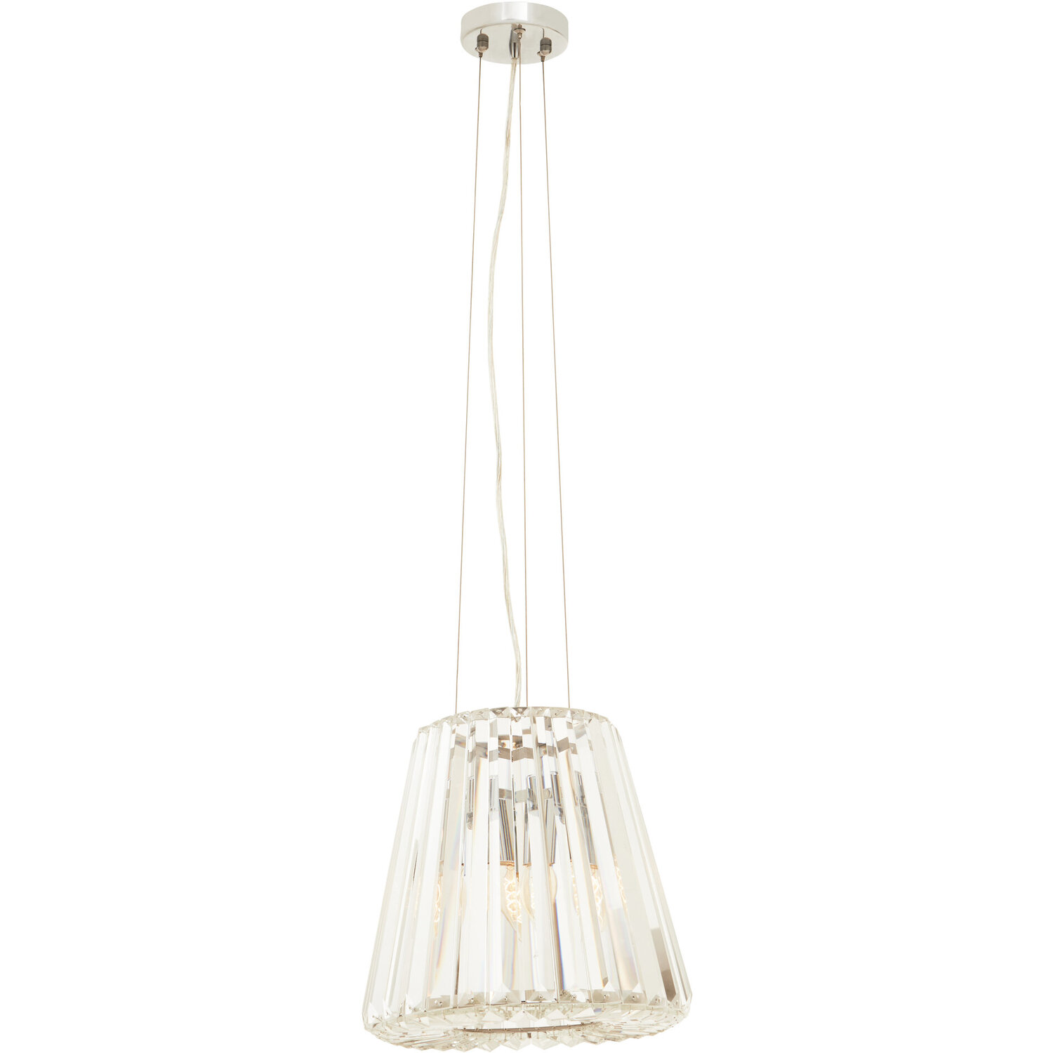 Kensington Townhouse 3 Bulb Pendant Light - Silver