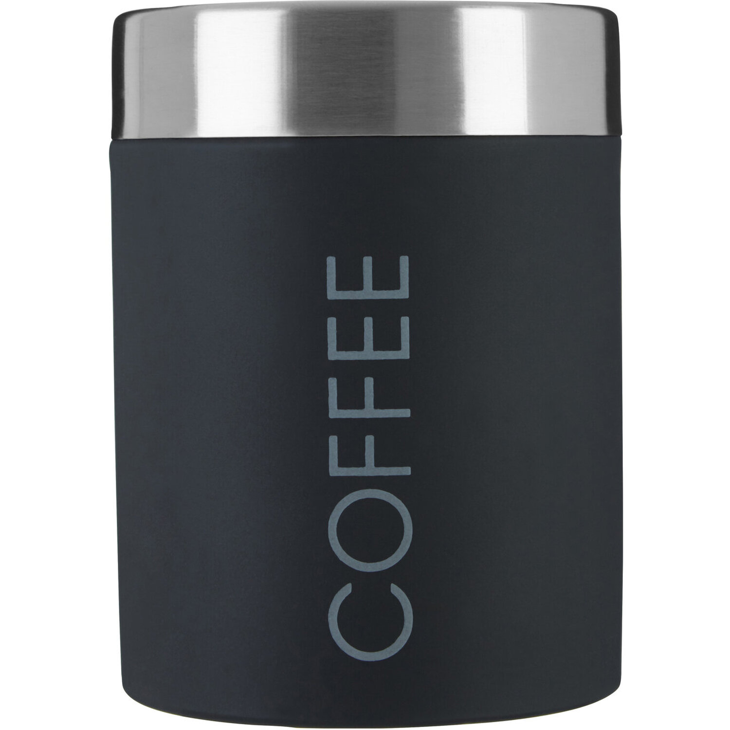Black Enamel Coffee Canister - Black