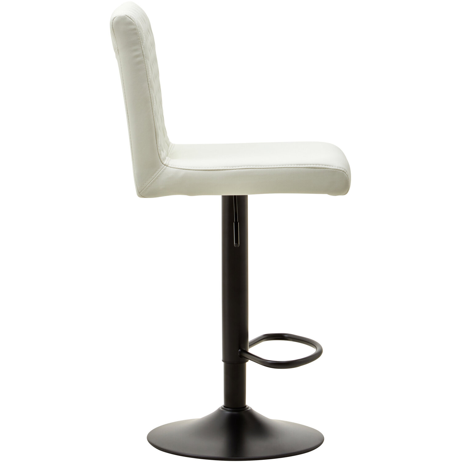 Baina High Back White Leather Effect Bar Chair - White