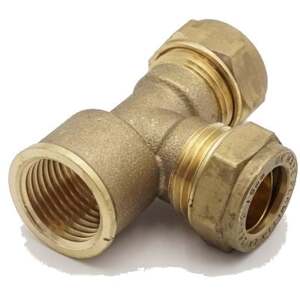Prima Plus Compression Thread Female Iron End Tee 15mm x 1/2