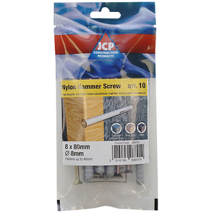 Nylon Hammer Screws ZYP - 8 x 100mm (Box of 50)