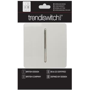 Trendi 1 Gang 2 Way Light Switch in Ice White
