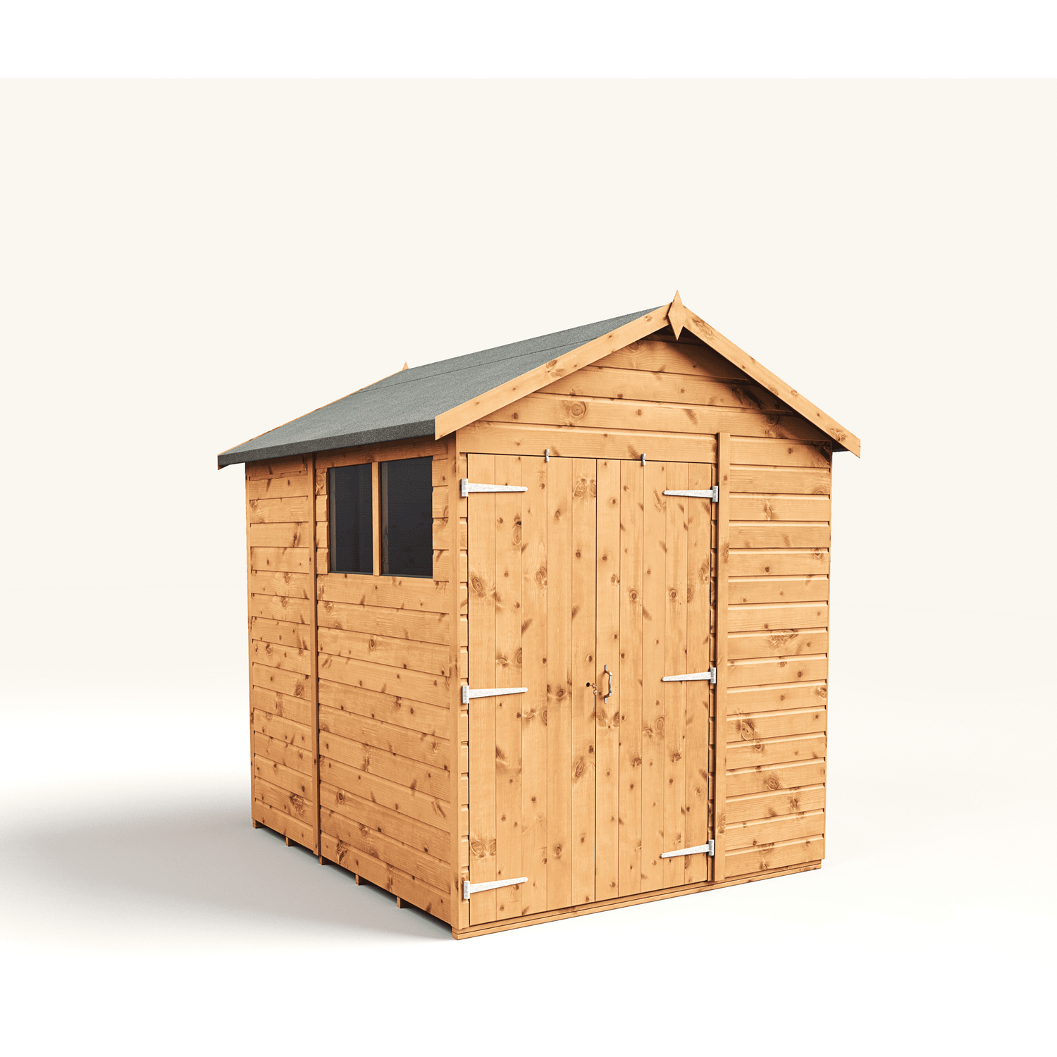 Empire Sheds Empire 6X6 Modular Apex Garden Shed With A Double Door & Windows - Brown