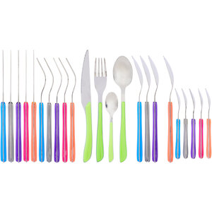 Zuma 24 Piece Multi Coloured Cutlery Set
