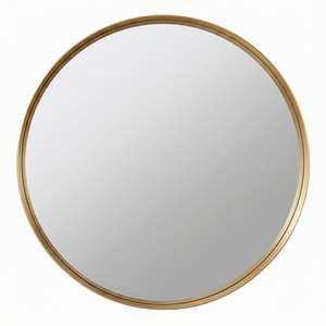 Round Gold Wall Mirror Aluminium Frame Deep Frame