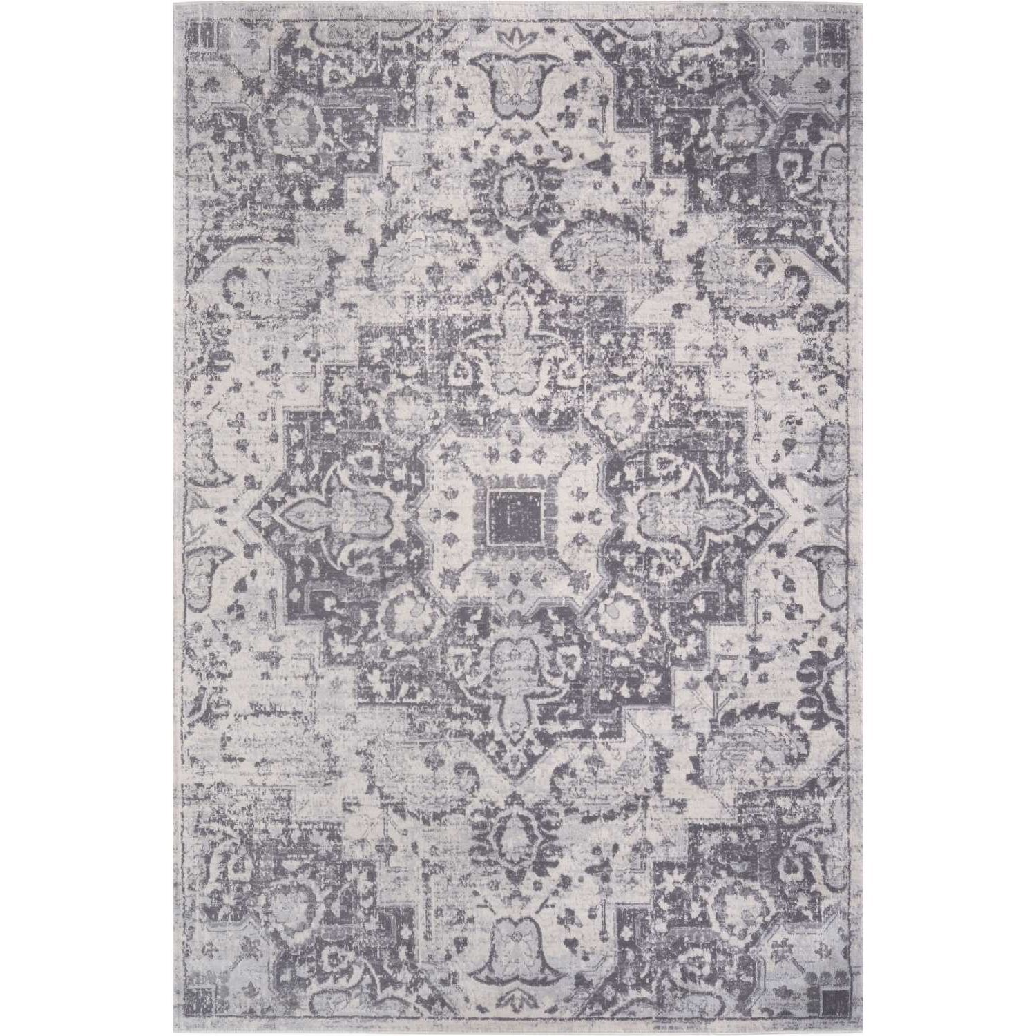The Rugs Unisex Grey Montana Vintage And Cream Living Room Area Rug 4060 240Cm X 340Cm - Image 3