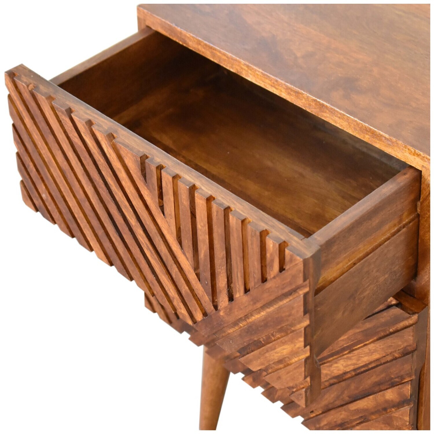 Artisan Furniture Solid Wood Lille 2-drawer Chestnut Bedside - Brown