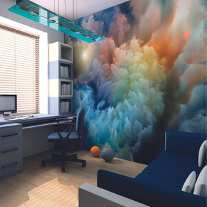 Moody Clouds Multicolour Wall Mural