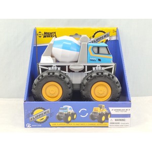 Mighty Wheels Flippers Transforming Vehicle - Cement Mixer and Front Loader