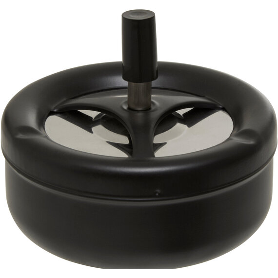 Large Black Spinning Ashtray