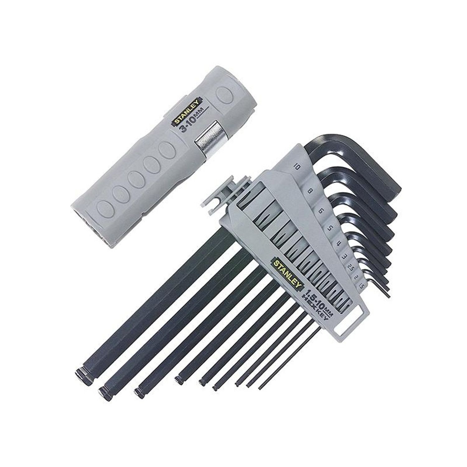 Stanley Hand Tools Metric Hexagon Grip Key Set, 9 Piece - Multi Colour