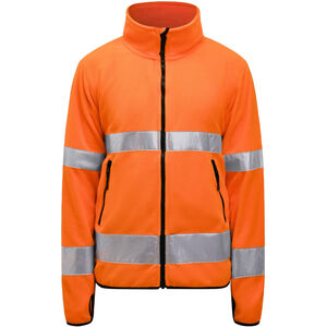 Orange / Cloth / XL Jobman Mens Hi-Vis Fleece Jacket shot 15471059