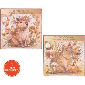 Floral or Pumpkin Capybara Crystal Canvas Kit