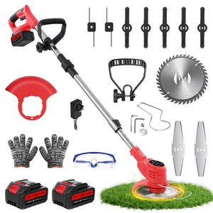 21V Cordless Grass Trimmer Strimmer with 2 Batteries