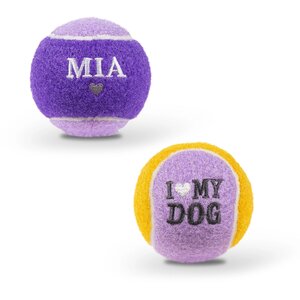 Pre-personalised Dog Ball Toy - Mia - Over 100 Options