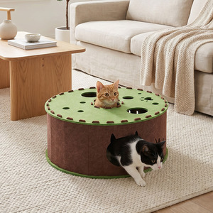 Collapsible Felt Cat Cave House for Indoor Use