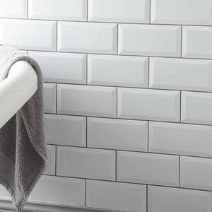 Metro White Ceramic Wall Tiles 100 x 200