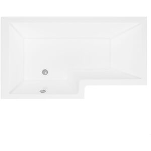 Contemporary L Shaped Bath and Side Panel Left Hand, 1600 x 850 x 390mm