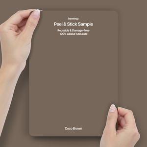 Hemway Interior Paint Sample, Coco Brown, Peel & Stick Swatch