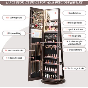 Swivel Jewellery Armoire