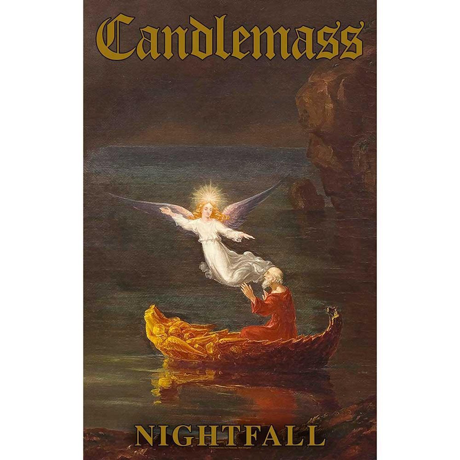 Candlemass Nightfall Textile Poster in Orange