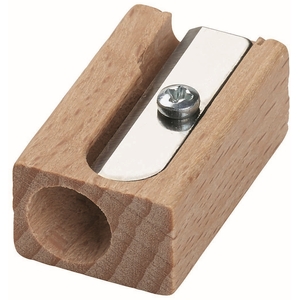 Beechwood Pencil Sharpener Model 0400, Single Hole 8.2mm - Natural Beechwood