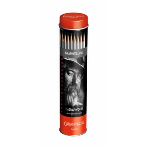 Caran d'Ache Graphite Line Set - 15 Graded Graphwood Pencils