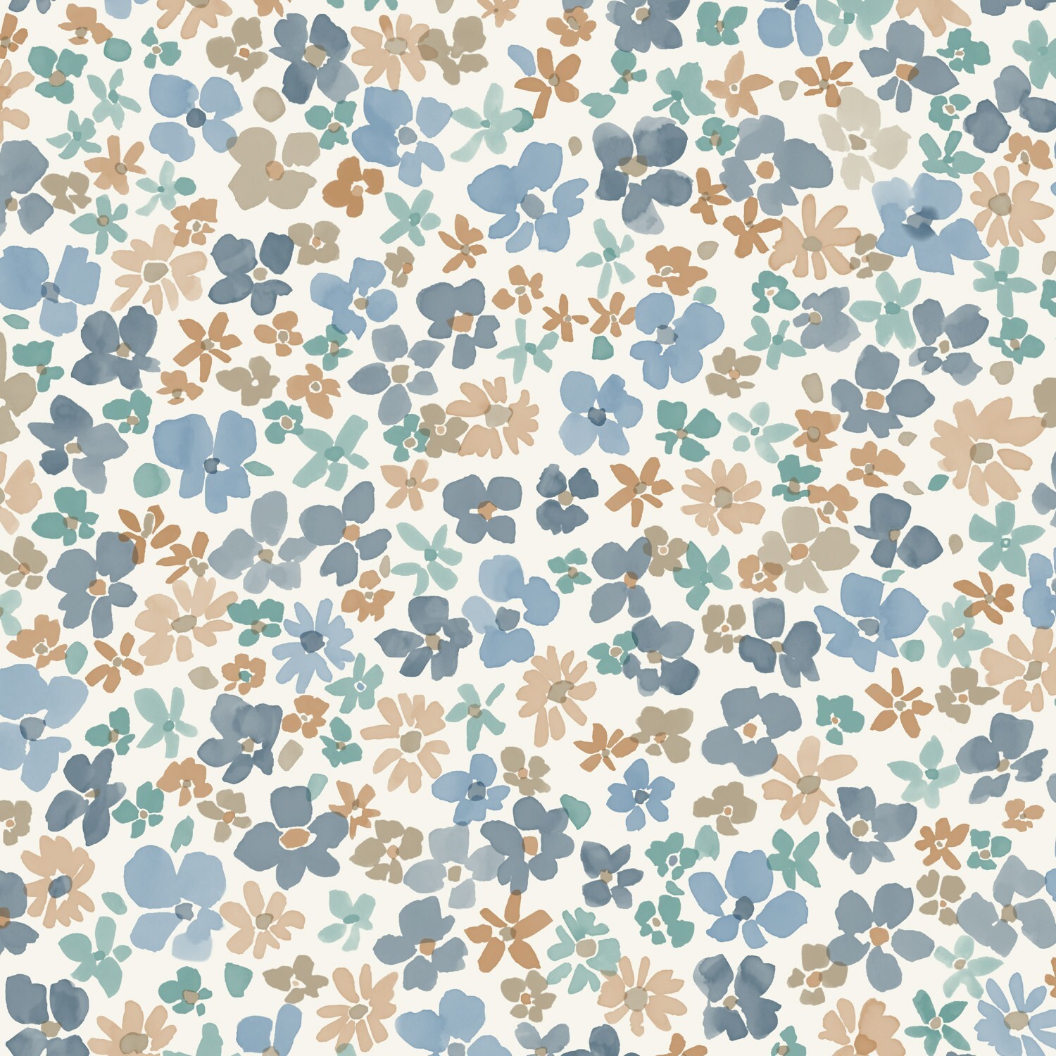 Grandeco Blue Veronica Ditsy Daisy Floral Nursery Textured Wallpaper, - Image 2
