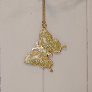 Festive Light Green Hanging Butterfly