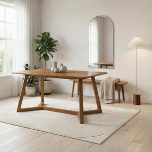 Lulworth Rectangular Wood Effect 6 Seater Dining Table