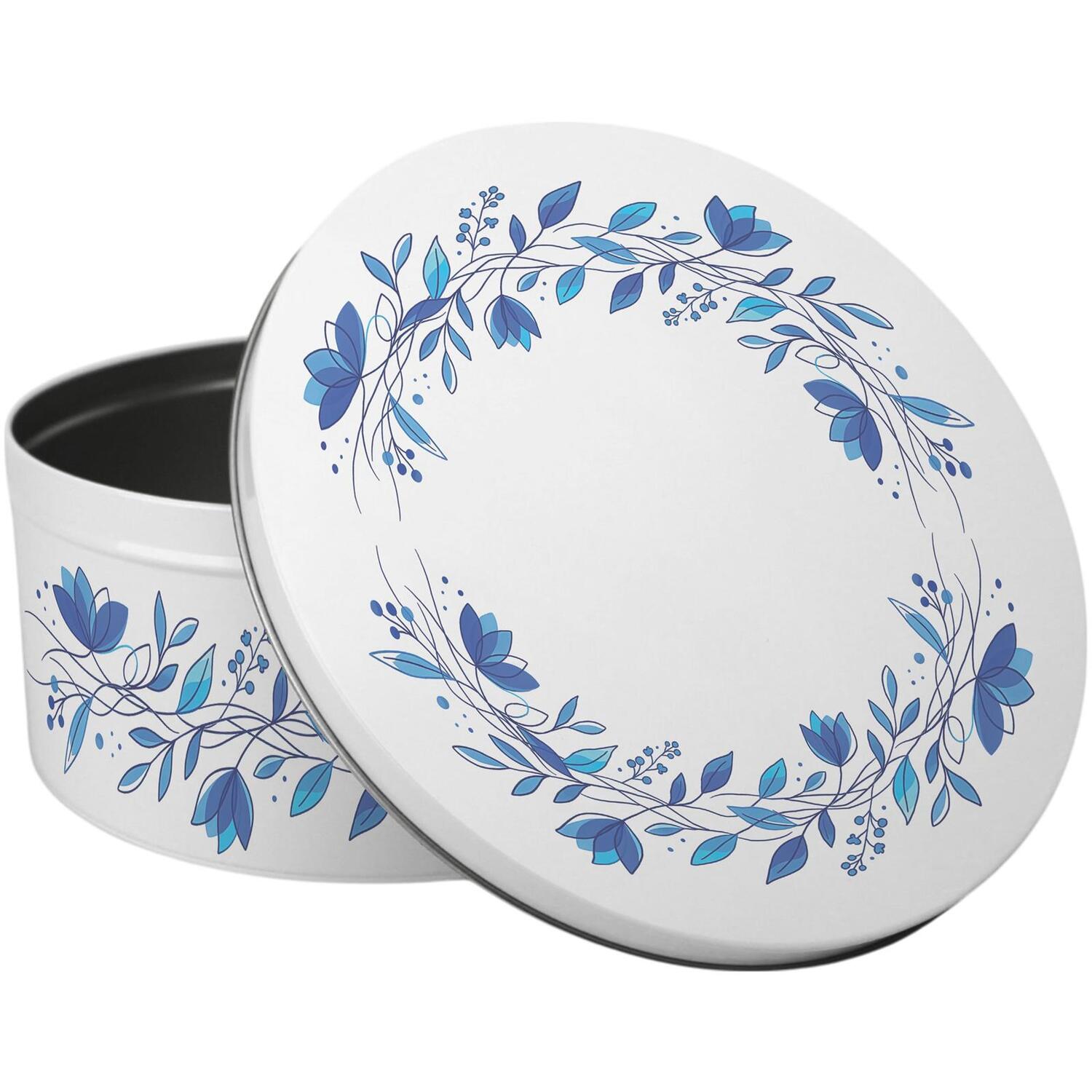 Image of Blue Petals Large Round Cake Tin&hellip;